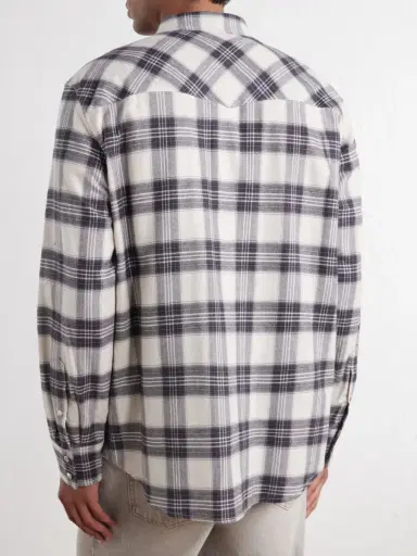 Nili Lotan Travis Checked Cotton-Flannel Shirt - Men | Thumbnail 4 Nili Lotan Travis Checked Cotton-Flannel Shirt - Men | Thumbnail 4