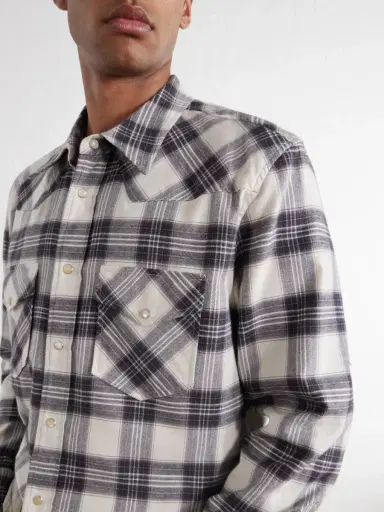 Nili Lotan Travis Checked Cotton-Flannel Shirt - Men | Thumbnail 5 Nili Lotan Travis Checked Cotton-Flannel Shirt - Men | Thumbnail 5