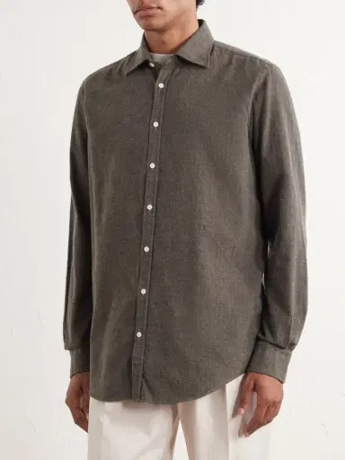 Massimo Alba Genova Cotton-Flannel Shirt - Men | Thumbnail 3 Massimo Alba Genova Cotton-Flannel Shirt - Men | Thumbnail 3