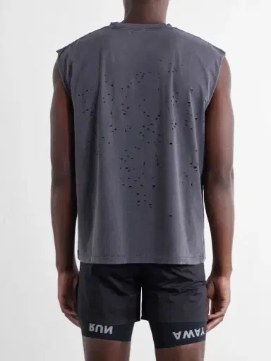 Satisfy Distressed Logo-Print MothTech™ Organic Cotton-Jersey Tank Top - Men | Thumbnail 4 Satisfy Distressed Logo-Print MothTech™ Organic Cotton-Jersey Tank Top - Men | Thumbnail 4