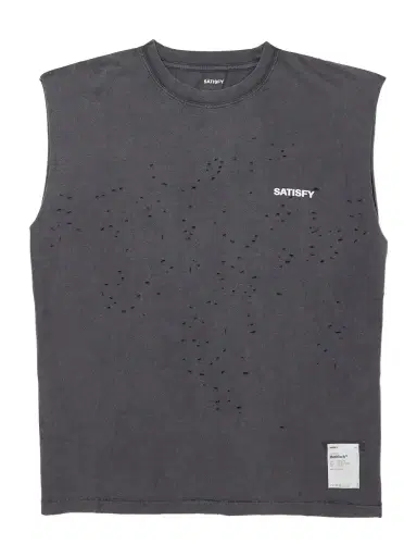 Satisfy Distressed Logo-Print MothTech™ Organic Cotton-Jersey Tank Top - Men | Thumbnail 1 Satisfy Distressed Logo-Print MothTech™ Organic Cotton-Jersey Tank Top - Men | Thumbnail 1
