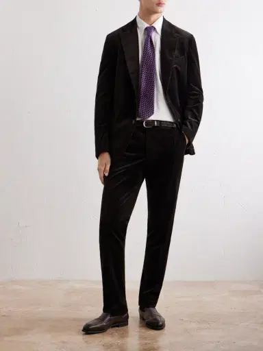 De Petrillo Straight-Leg Cotton-Blend Corduroy Trousers - Men | Thumbnail 2 De Petrillo Straight-Leg Cotton-Blend Corduroy Trousers - Men | Thumbnail 2
