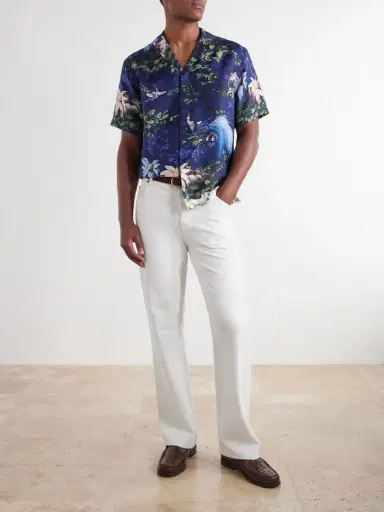 Orlebar Brown Maitan Camp-Collar Printed Silk Shirt - Men | Thumbnail 2 Orlebar Brown Maitan Camp-Collar Printed Silk Shirt - Men | Thumbnail 2