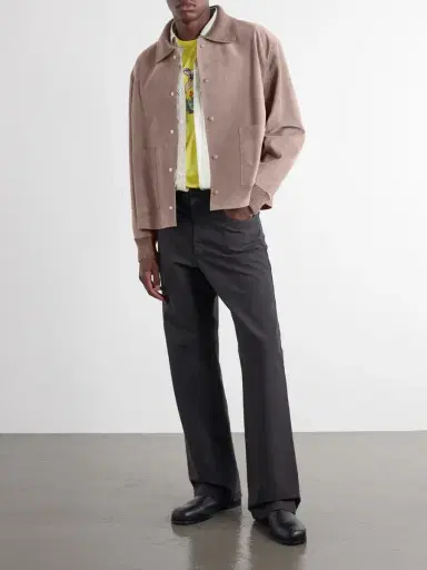 JW Anderson Wool-Trimmed Suede Jacket - Men | Thumbnail 2 JW Anderson Wool-Trimmed Suede Jacket - Men | Thumbnail 2