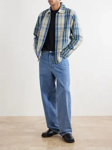 Burberry Logo-Embroidered Checked Cotton and Linen-Blend Jacket - Men | Thumbnail 2 Burberry Logo-Embroidered Checked Cotton and Linen-Blend Jacket - Men | Thumbnail 2