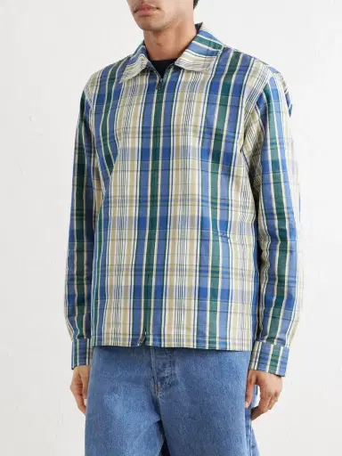 Burberry Logo-Embroidered Checked Cotton and Linen-Blend Jacket - Men | Thumbnail 3 Burberry Logo-Embroidered Checked Cotton and Linen-Blend Jacket - Men | Thumbnail 3