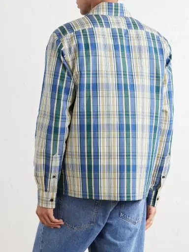 Burberry Logo-Embroidered Checked Cotton and Linen-Blend Jacket - Men | Thumbnail 4 Burberry Logo-Embroidered Checked Cotton and Linen-Blend Jacket - Men | Thumbnail 4
