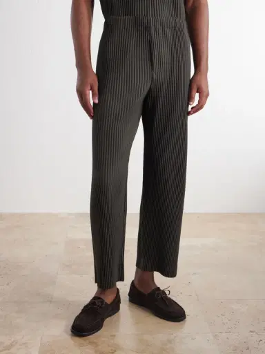 Homme Plissé Issey Miyake Straight-Leg Embroidered Pleated Trousers - Men | Thumbnail 3 Homme Plissé Issey Miyake Straight-Leg Embroidered Pleated Trousers - Men | Thumbnail 3