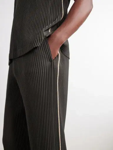 Homme Plissé Issey Miyake Straight-Leg Embroidered Pleated Trousers - Men | Thumbnail 5 Homme Plissé Issey Miyake Straight-Leg Embroidered Pleated Trousers - Men | Thumbnail 5