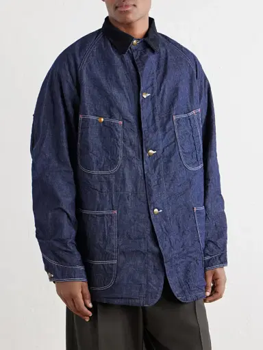 OrSlow Corduroy-Trimmed Denim Jacket - Men | Thumbnail 3 OrSlow Corduroy-Trimmed Denim Jacket - Men | Thumbnail 3