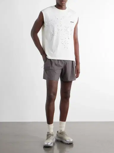 Satisfy Distressed Logo-Print MothTech™ Organic Cotton-Jersey Tank Top - Men | Thumbnail 2 Satisfy Distressed Logo-Print MothTech™ Organic Cotton-Jersey Tank Top - Men | Thumbnail 2