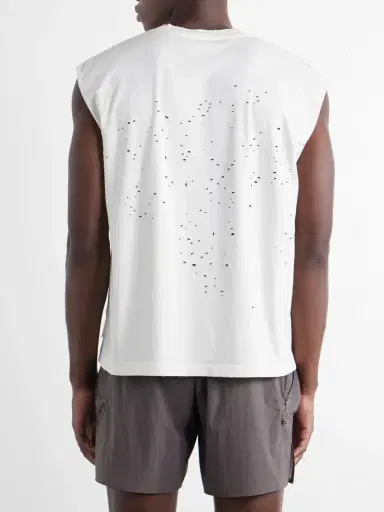 Satisfy Distressed Logo-Print MothTech™ Organic Cotton-Jersey Tank Top - Men | Thumbnail 4 Satisfy Distressed Logo-Print MothTech™ Organic Cotton-Jersey Tank Top - Men | Thumbnail 4