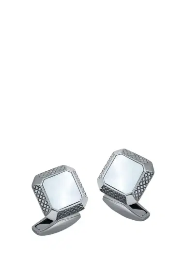 Tateossian Men's Sterling Silver Mother-of-Pearl Cufflinks | Thumbnail 1 Tateossian Men's Sterling Silver Mother-of-Pearl Cufflinks | Thumbnail 1