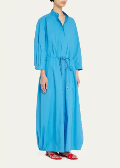 Giorgio Armani Poplin Dress w/ Drawcord Waist | Thumbnail 4 Giorgio Armani Poplin Dress w/ Drawcord Waist | Thumbnail 4