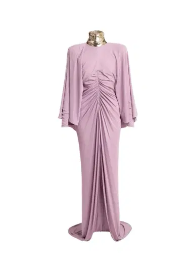 Valentino Garavani Sequined Turtleneck Draped Cape Backless Gown | Thumbnail 1 Valentino Garavani Sequined Turtleneck Draped Cape Backless Gown | Thumbnail 1