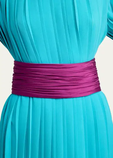 Valentino Garavani Ruched Satin Cummerbund Waistband | Thumbnail 4 Valentino Garavani Ruched Satin Cummerbund Waistband | Thumbnail 4