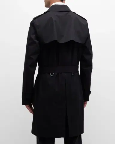 Burberry Men's Kensington Gabardine Trench Coat | Thumbnail 3 Burberry Men's Kensington Gabardine Trench Coat | Thumbnail 3