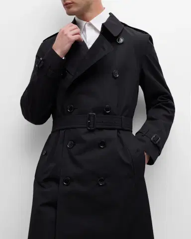 Burberry Men's Kensington Gabardine Trench Coat | Thumbnail 6 Burberry Men's Kensington Gabardine Trench Coat | Thumbnail 6
