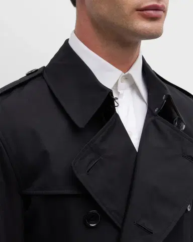 Burberry Men's Kensington Gabardine Trench Coat | Thumbnail 7 Burberry Men's Kensington Gabardine Trench Coat | Thumbnail 7