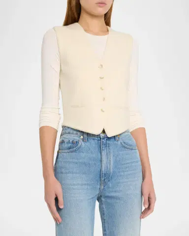 Guest In Residence Tailored Cashmere Vest | Thumbnail 4 Guest In Residence Tailored Cashmere Vest | Thumbnail 4