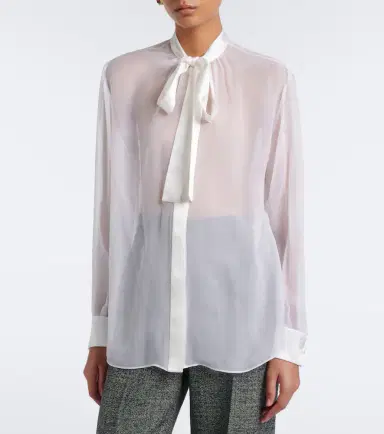 Dolce & Gabbana Bow-detail silk chiffon blouse | Thumbnail 3 Dolce & Gabbana Bow-detail silk chiffon blouse | Thumbnail 3