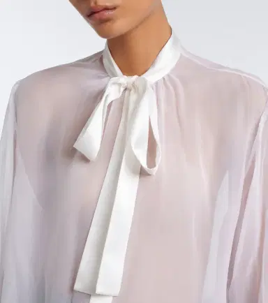 Dolce & Gabbana Bow-detail silk chiffon blouse | Thumbnail 7 Dolce & Gabbana Bow-detail silk chiffon blouse | Thumbnail 7