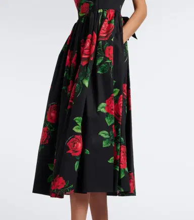 Dolce & Gabbana Floral cotton midi dress | Thumbnail 3 Dolce & Gabbana Floral cotton midi dress | Thumbnail 3