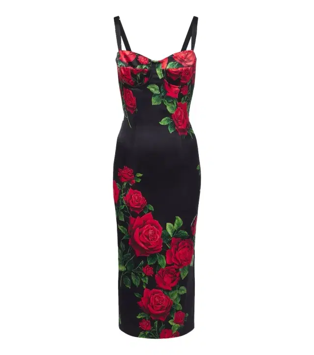 Floral silk-blend bustier dress Floral silk-blend bustier dress