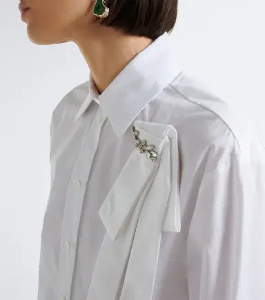 Erdem Embellished cotton poplin shirt | Thumbnail 4 Erdem Embellished cotton poplin shirt | Thumbnail 4