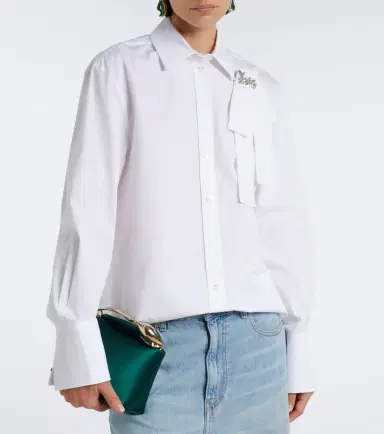 Erdem Embellished cotton poplin shirt | Thumbnail 5 Erdem Embellished cotton poplin shirt | Thumbnail 5