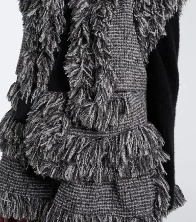 Sacai Fringed wool-blend tweed vest | Thumbnail 6 Sacai Fringed wool-blend tweed vest | Thumbnail 6