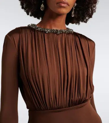Roland Mouret Embellished gathered jersey maxi dress | Thumbnail 2 Roland Mouret Embellished gathered jersey maxi dress | Thumbnail 2