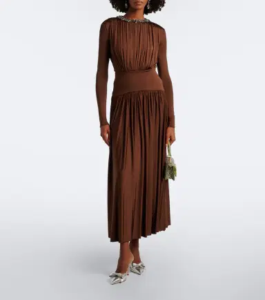 Roland Mouret Embellished gathered jersey maxi dress | Thumbnail 5 Roland Mouret Embellished gathered jersey maxi dress | Thumbnail 5