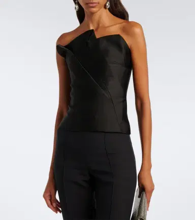 Roland Mouret Pleated taffeta corset top | Thumbnail 2 Roland Mouret Pleated taffeta corset top | Thumbnail 2