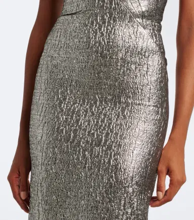 Roland Mouret Pleated lamé jacquard bustier gown | Thumbnail 4 Roland Mouret Pleated lamé jacquard bustier gown | Thumbnail 4