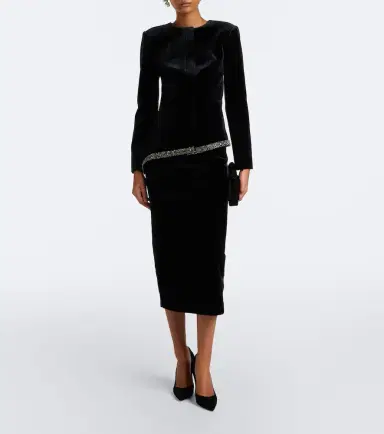 Roland Mouret Velvet pencil skirt | Thumbnail 4 Roland Mouret Velvet pencil skirt | Thumbnail 4