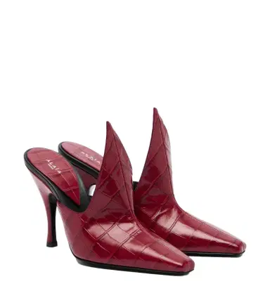 Alaïa Alaïa Croc-effect leather mules | Thumbnail 1 Alaïa Alaïa Croc-effect leather mules | Thumbnail 1
