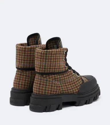 Ganni Checked combat boots | Thumbnail 3 Ganni Checked combat boots | Thumbnail 3