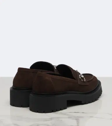Gucci Rhody Horsebit suede platform loafers | Thumbnail 4 Gucci Rhody Horsebit suede platform loafers | Thumbnail 4