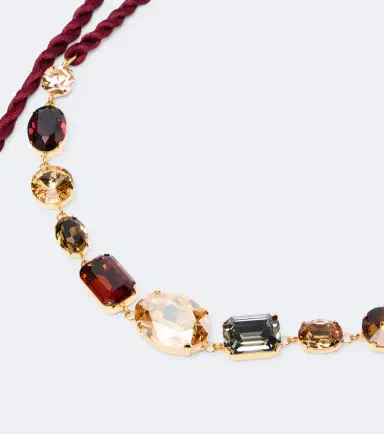 Jennifer Behr Leah crystal-embellished silk necklace | Thumbnail 3 Jennifer Behr Leah crystal-embellished silk necklace | Thumbnail 3
