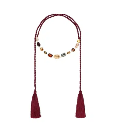 Jennifer Behr Leah crystal-embellished silk necklace | Thumbnail 1 Jennifer Behr Leah crystal-embellished silk necklace | Thumbnail 1
