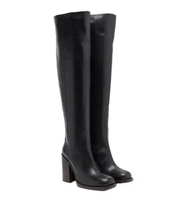 Dries Van Noten Leather over-the-knee boots | Thumbnail 1 Dries Van Noten Leather over-the-knee boots | Thumbnail 1