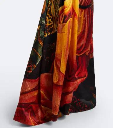 Dries Van Noten Printed draped silk satin gown | Thumbnail 4 Dries Van Noten Printed draped silk satin gown | Thumbnail 4