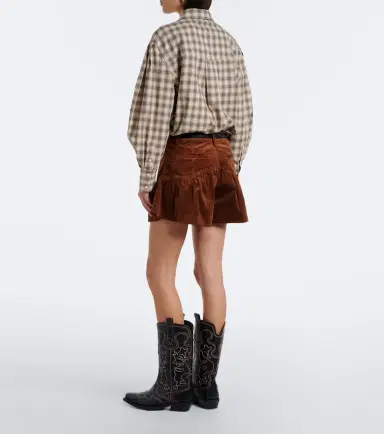 Ganni Ruffled cotton-blend corduroy shorts | Thumbnail 5 Ganni Ruffled cotton-blend corduroy shorts | Thumbnail 5