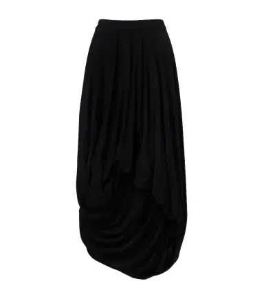 Junya Watanabe Asymmetric draped wool midi skirt | Thumbnail 1 Junya Watanabe Asymmetric draped wool midi skirt | Thumbnail 1