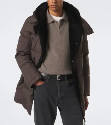 Yves Salomon Shearling-trimmed down coat | Thumbnail 2 Yves Salomon Shearling-trimmed down coat | Thumbnail 2
