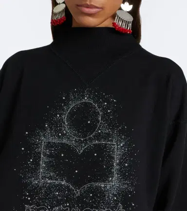 Marant Étoile Moby sequined cotton-blend sweatshirt | Thumbnail 2 Marant Étoile Moby sequined cotton-blend sweatshirt | Thumbnail 2