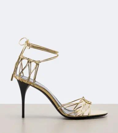 Saint Laurent Babylone metallic leather sandals | Thumbnail 2 Saint Laurent Babylone metallic leather sandals | Thumbnail 2