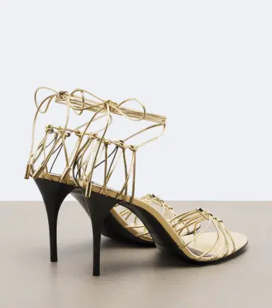 Saint Laurent Babylone metallic leather sandals | Thumbnail 4 Saint Laurent Babylone metallic leather sandals | Thumbnail 4