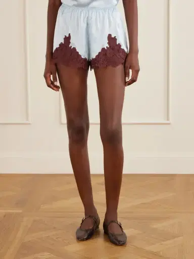 DÔEN Iona Lace-trimmed Silk Shorts | Thumbnail 3 DÔEN Iona Lace-trimmed Silk Shorts | Thumbnail 3